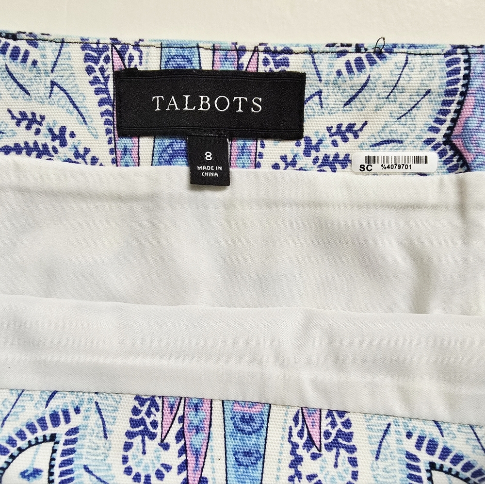 Talbots Mykonos Paisley Skirt Talbots Size 8 - Picture 4 of 6